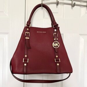NEW Michael Kors Large Top-LickCarryall Tote Bag in Wine